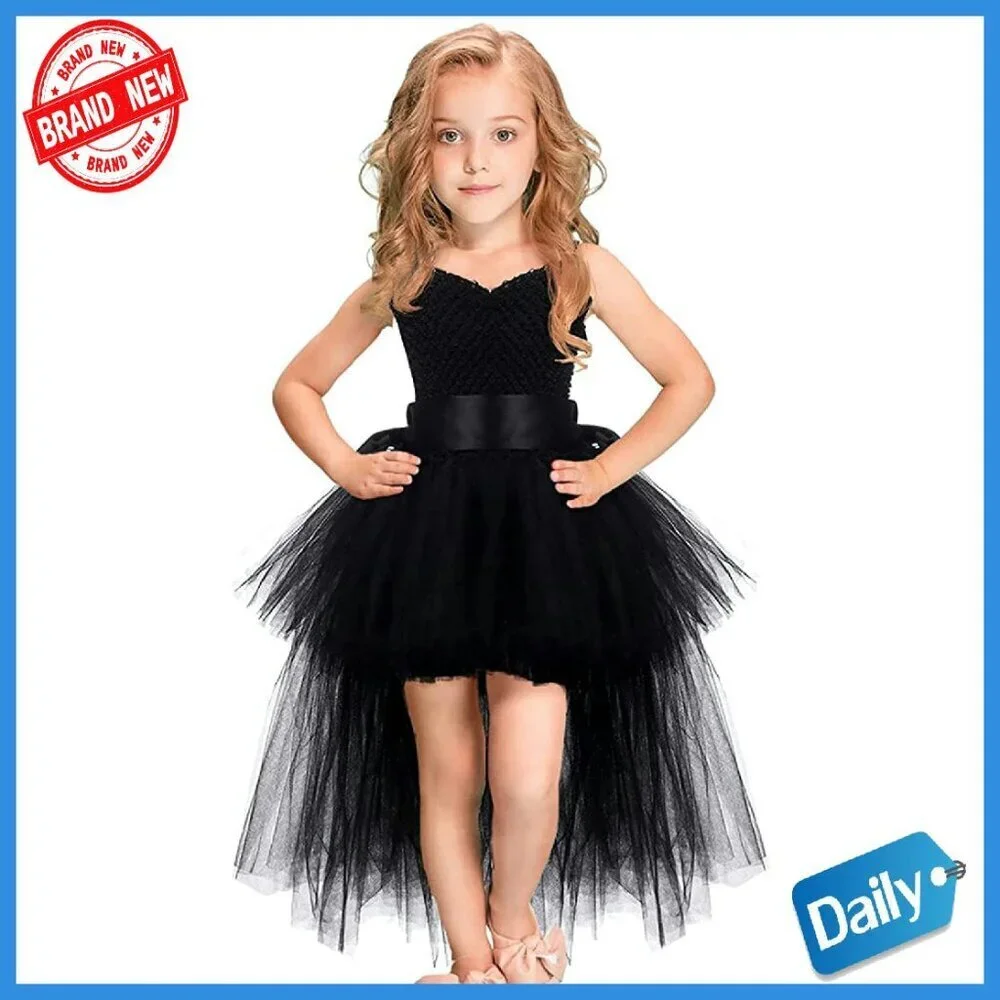 Girls Halloween Tutu Dress Fairy Princess Birthday Party Outfit